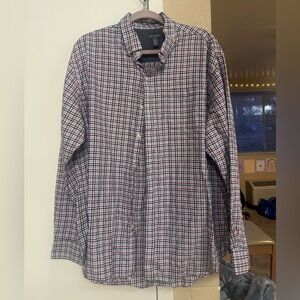 Van Heusen Men's Checkered Shirt - Red, Blue, White